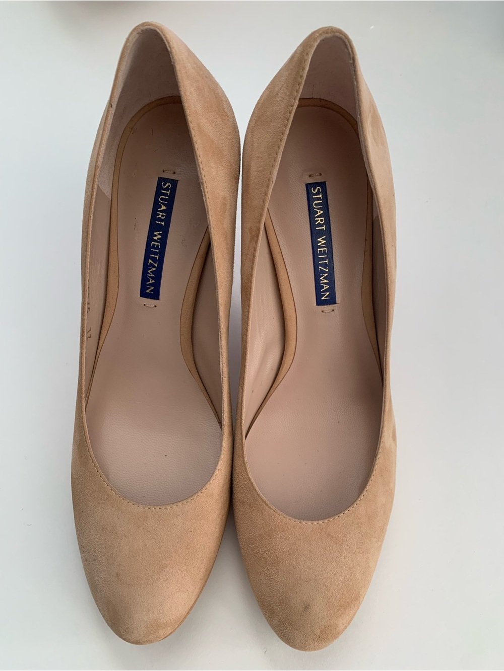 Stuart Weitzman Tan Suede Pointed-Toe Pumps size 6